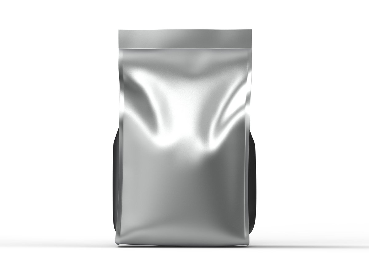 Custom printed flat-bottom pouch with wide print panel